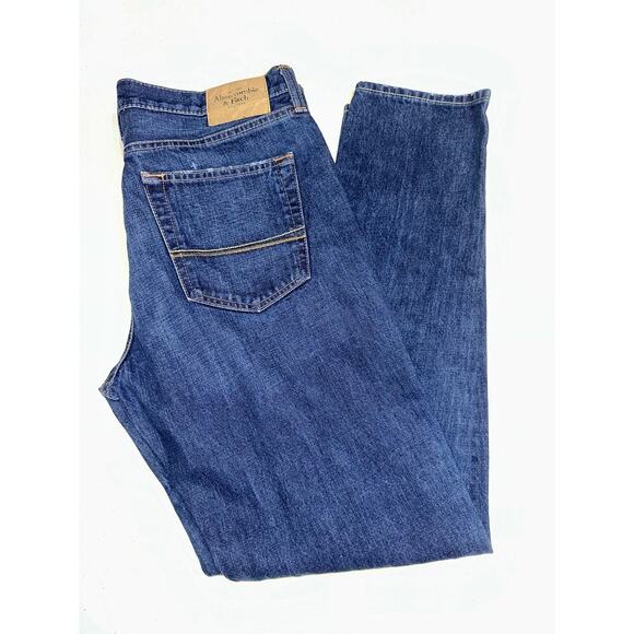 Abercrombie & Fitch Men’s Jeans  Classic Taper Distressed 34x32 Medium wash - Picture 1 of 10
